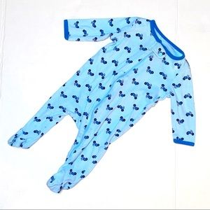 4/$20 Blue Motorcycle Bike Rider Baby Pajamas 3-6m